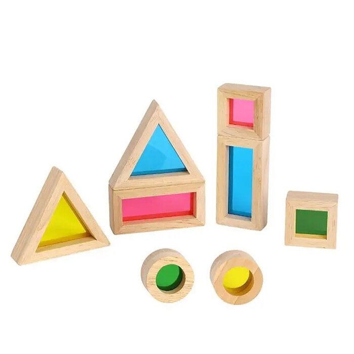 Tooky Toy Co Rainbow Sensory Blocks 27x18x4cmProduct Thumbnail