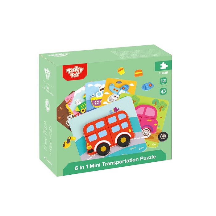 Tooky Toy Co 6 In Mini Transportation Puzzle 17x17x2cmProduct Thumbnail