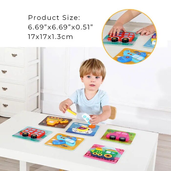Tooky Toy Co 6 In Mini Transportation Puzzle 17x17x2cmProduct Thumbnail