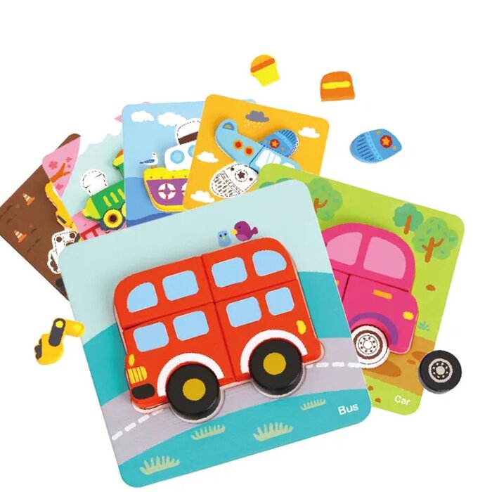 Tooky Toy Co 6 In Mini Transportation Puzzle 17x17x2cmProduct Thumbnail