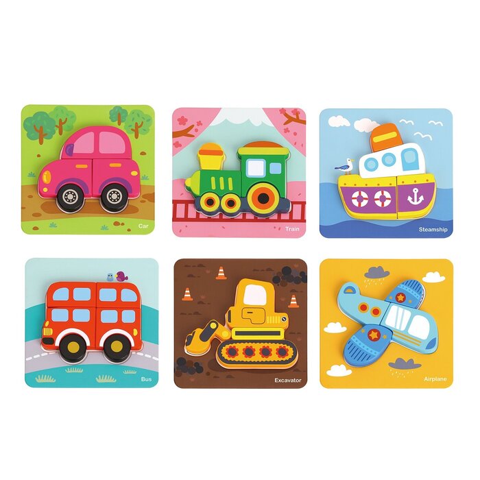 Tooky Toy Co 6 In Mini Transportation Puzzle 17x17x2cmProduct Thumbnail