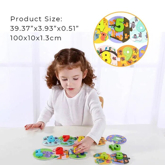 Tooky Toy Co Number Puzzle 100x10x2cmProduct Thumbnail
