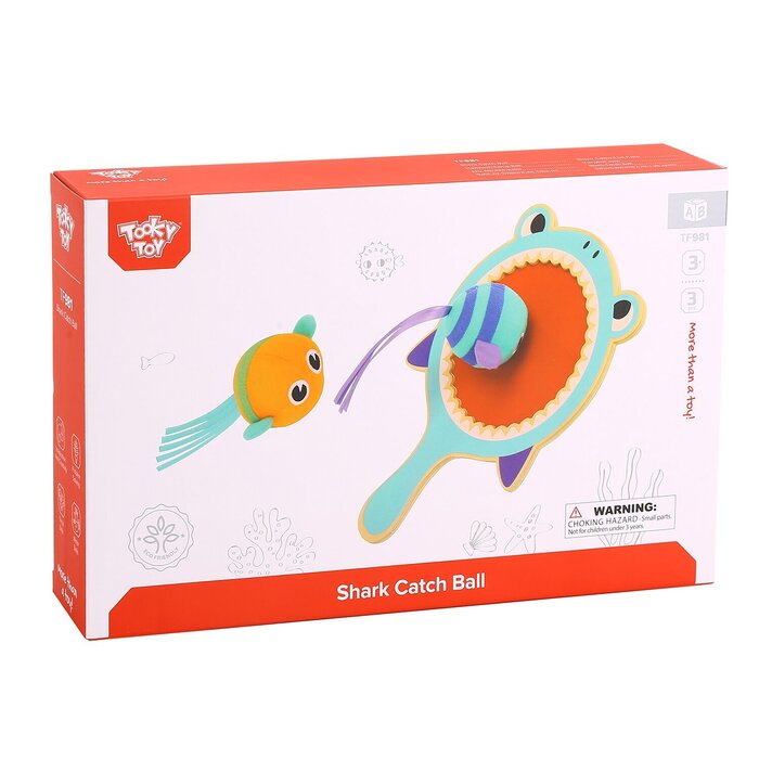 Tooky Toy Co 鯊魚木制沾沾球 19x30x5cmProduct Thumbnail