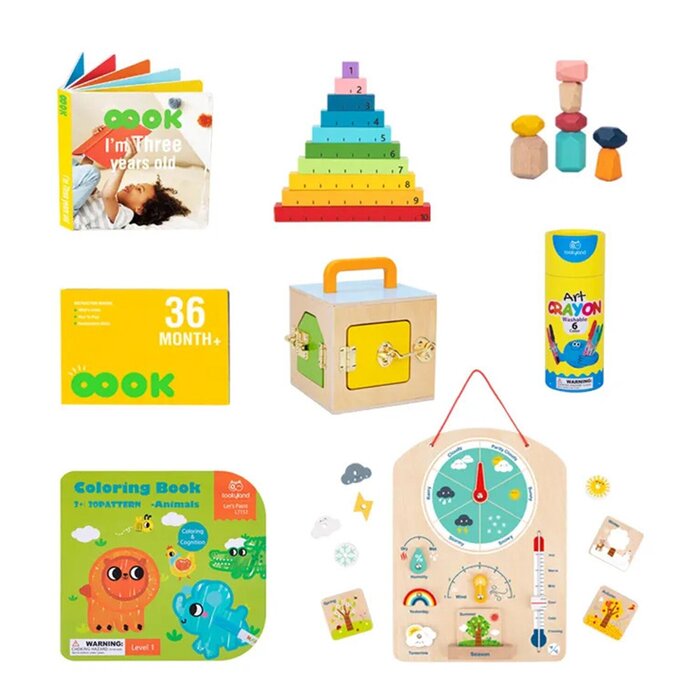 Tooky Toy Co 36m+ Educational Box 32x27x18cmProduct Thumbnail