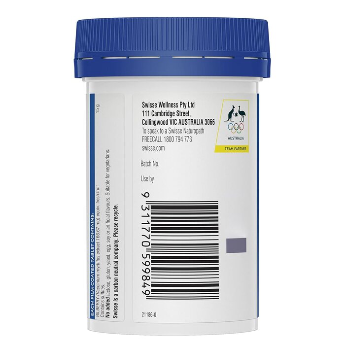 Swisse High Strength Blueberry Eye Care 15000mg - 30 Capsules 30pcs/boxProduct Thumbnail