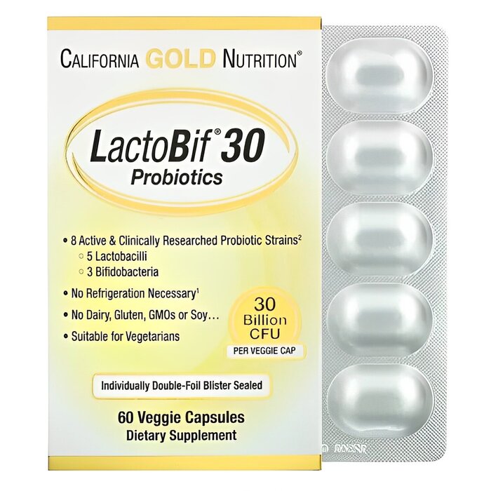 California Gold Nutrition LactoBif Probiotics 30 Billion CFU - 60pcs 60pcs/boxProduct Thumbnail