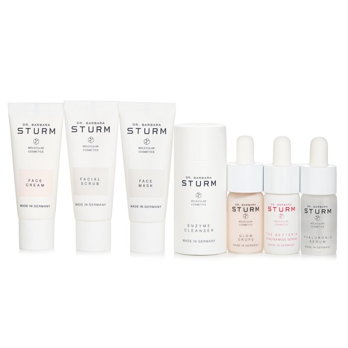 Dr. Barbara Sturm GLOW KIT:FACIAL SCRUB, FACE MASK, HYALURONIC SERUM, FACECREAM,GLOW DROPS,ENZYME CLEANSER,THE BETTER B NIACINAMIDE SERUM 7pcs+1bagProduct Thumbnail