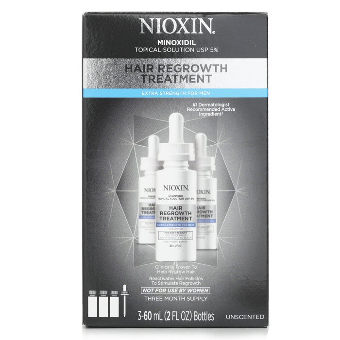 Nioxin Hair Regrowth Treatment 5% Minoxidil For Men 90 Day 3x60ml/2ozProduct Thumbnail