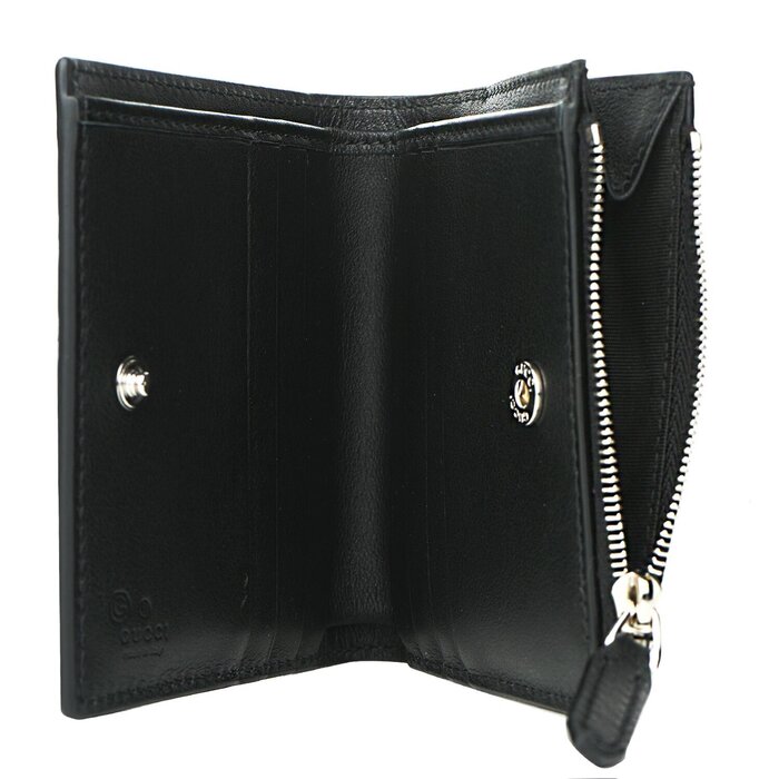 Gucci Micro GG Guccissima Leather Small Bifold Wallet 544475 BlackProduct Thumbnail