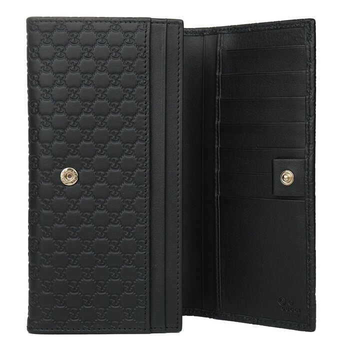 Gucci Gucci Micro Shima Bifold Wallet 449396 BlackProduct Thumbnail
