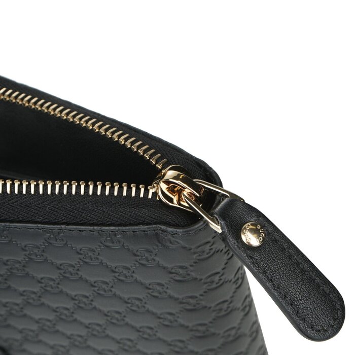 Gucci Micro GUCCISSIMA Round ZIP Wallet 449391 BlackProduct Thumbnail