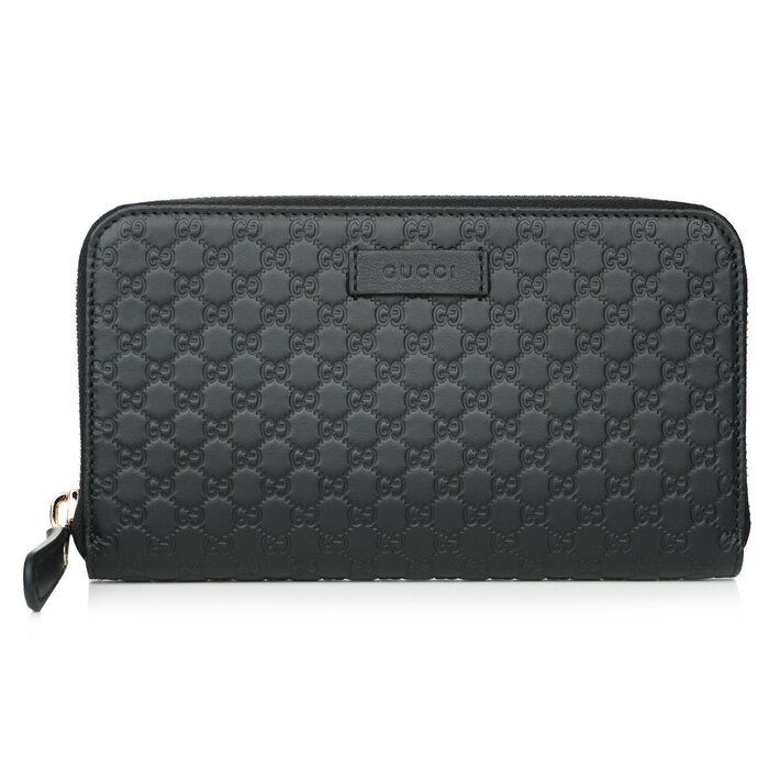 Gucci Micro GUCCISSIMA Round ZIP Wallet 449391 BlackProduct Thumbnail