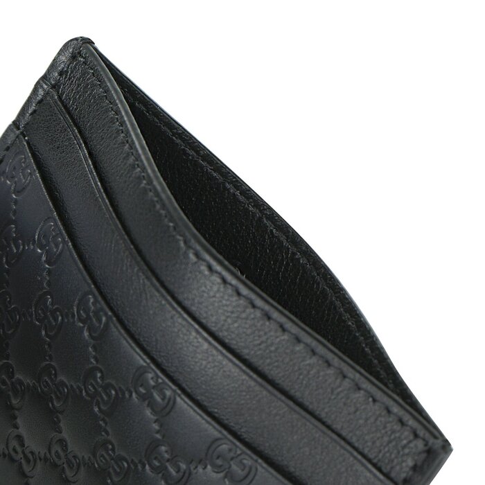 グッチ Gucci Gucci Microguccissim a Card Holder 262837 - Black BlackProduct Thumbnail