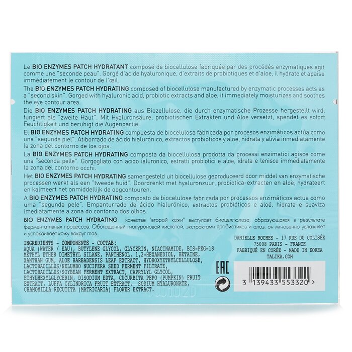 Talika Bio Enzymes Eye Patch Ultra Hydratant 1pairProduct Thumbnail