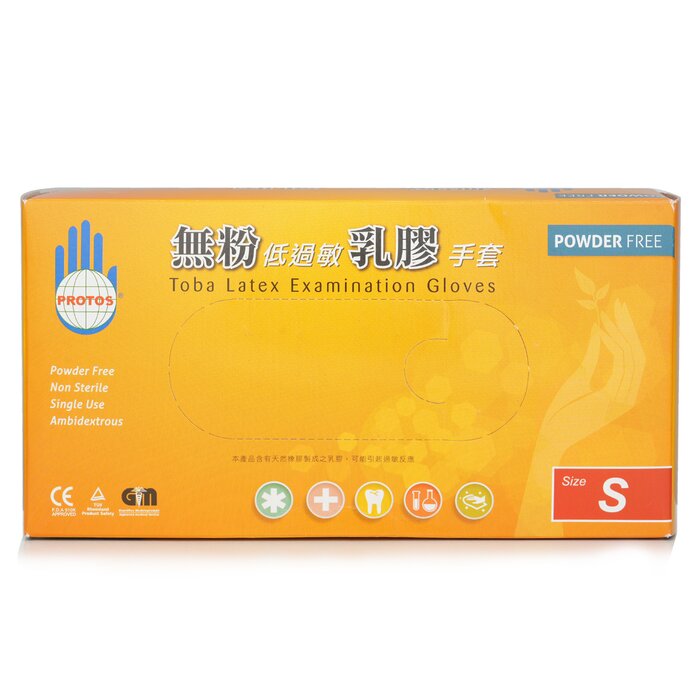 KQ Protos - Latex Examination Gloves -white (S) SProduct Thumbnail