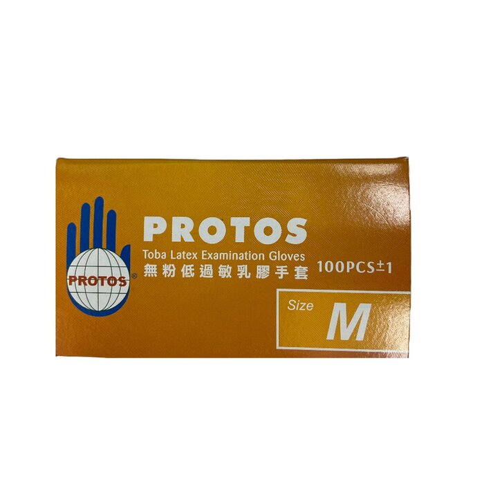 KQ Protos - Latex Examination Gloves -white (M) MProduct Thumbnail