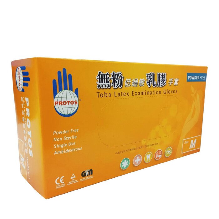 KQ Protos - Latex Examination Gloves -white (M) MProduct Thumbnail
