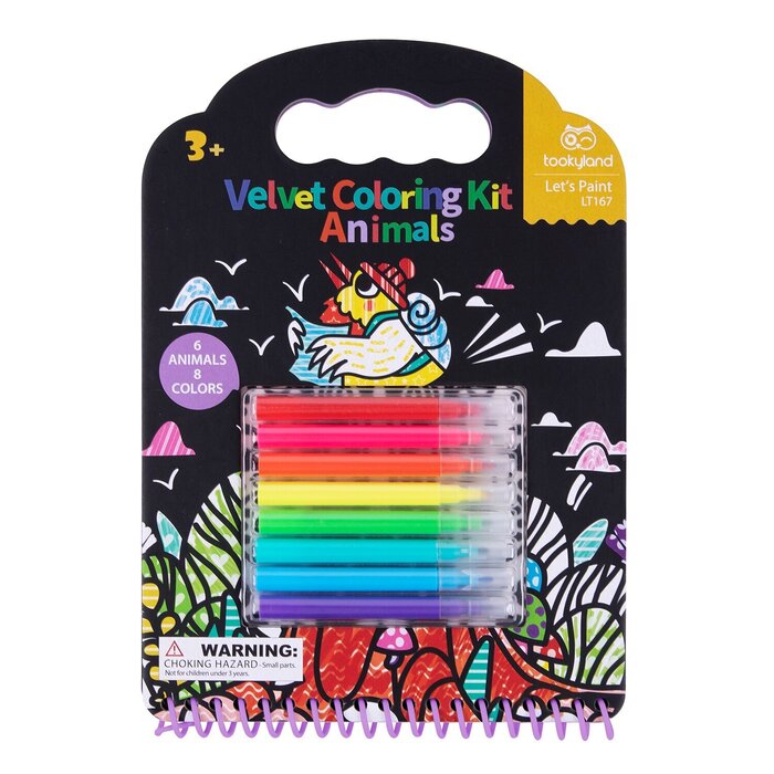 Tookyland Velvet Coloring Book - Animals 25x17x2cmProduct Thumbnail