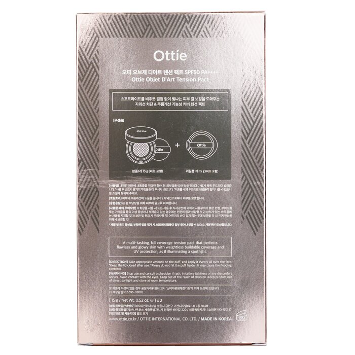 Ottie Objet D’art Tension Pact SPF50 PA++++ & Refill 2x15g/0.52ozProduct Thumbnail