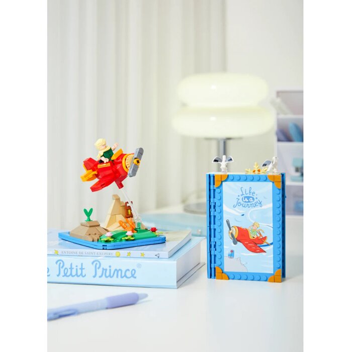 Pantasy Le Petit Prince Airplane Book Stand Building Bricks Set 10x12x15cmProduct Thumbnail