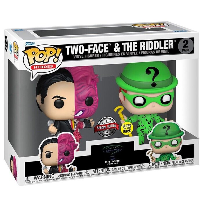 Funko POP! Heroes: Batman(1995) - TwoFace & Riddler Toy Figures 16x21x9cmProduct Thumbnail