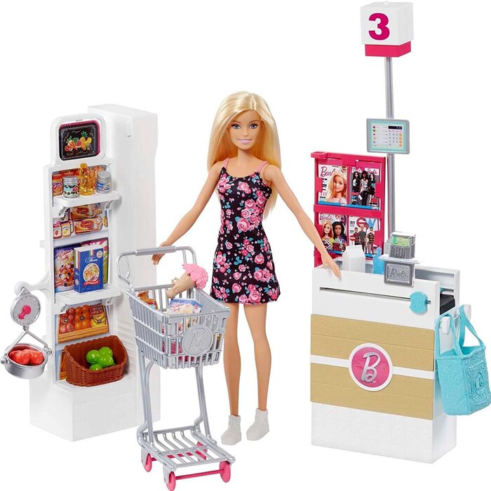 Barbie Supermarket with doll (Blonde) 40x8x32cmProduct Thumbnail