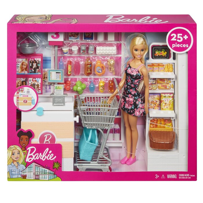Barbie Supermarket with doll (Blonde) 40x8x32cmProduct Thumbnail