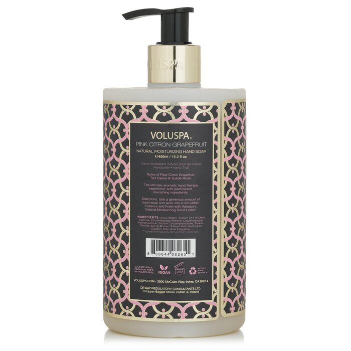 Voluspa Pink Citron Grapefruit Hand Soap - Ripe Citron Grapefruit, Tart Cassis & Subtle Rose 450ml/15.2ozProduct Thumbnail
