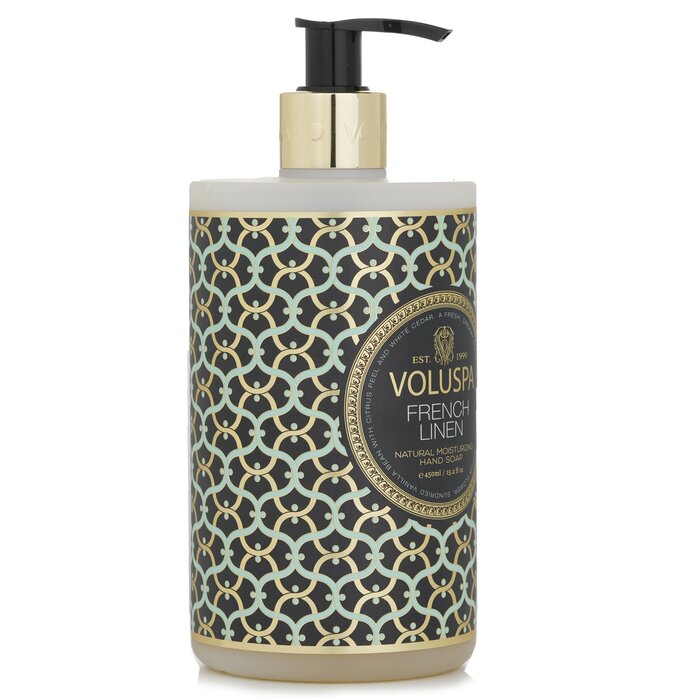 Voluspa French Linen Hand Soap - Cotton Flower, White Cedar & Sun Dried Vanilla Bean 450ml/15.2ozProduct Thumbnail