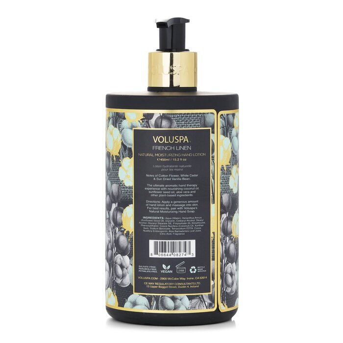 Voluspa French Linen Natural Moisturizing Hand Lotion 450ml/15.2ozProduct Thumbnail
