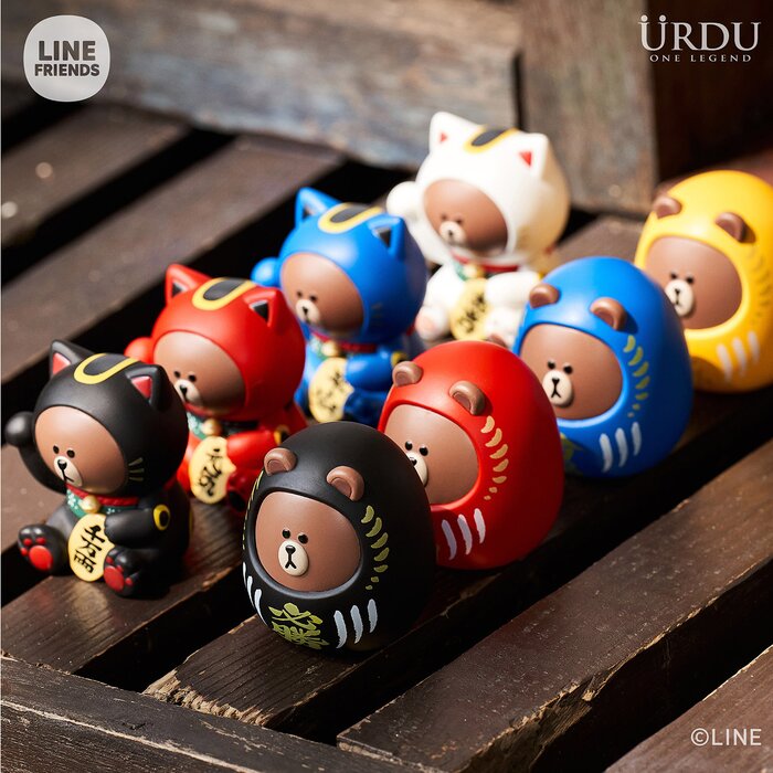 Urdu Line Friends Meets Urdu Fukuheya Good Luck Brown Series - (Individual Blind Boxes) 7x9x7cmProduct Thumbnail