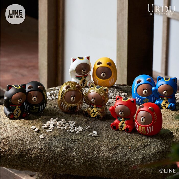 Urdu Line Friends Meets Urdu Fukuheya Good Luck Brown Series - (Individual Blind Boxes) 7x9x7cmProduct Thumbnail