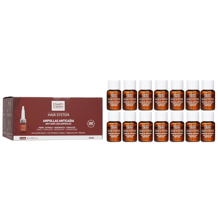 Martiderm Hair System Anti Hair-Loss Ampoules 14 Ampoulesx3mlProduct Thumbnail