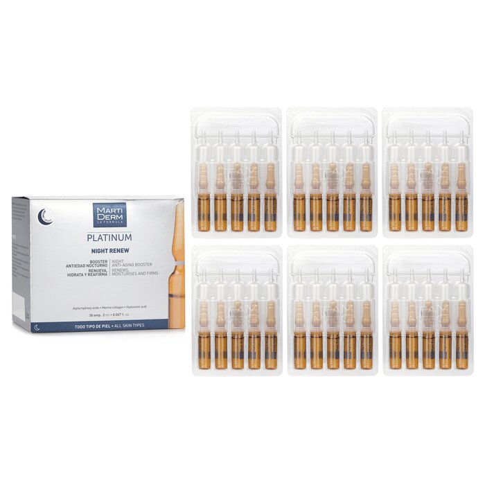 Martiderm Platinum Night Renew Ampoules (For All Skin) 30 Ampoules x2mProduct Thumbnail