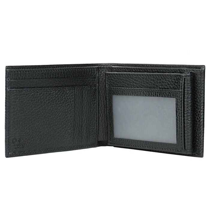 Gucci Canvas Web Tab GG Guccissima Trifold Wallet 217044 BlackProduct Thumbnail