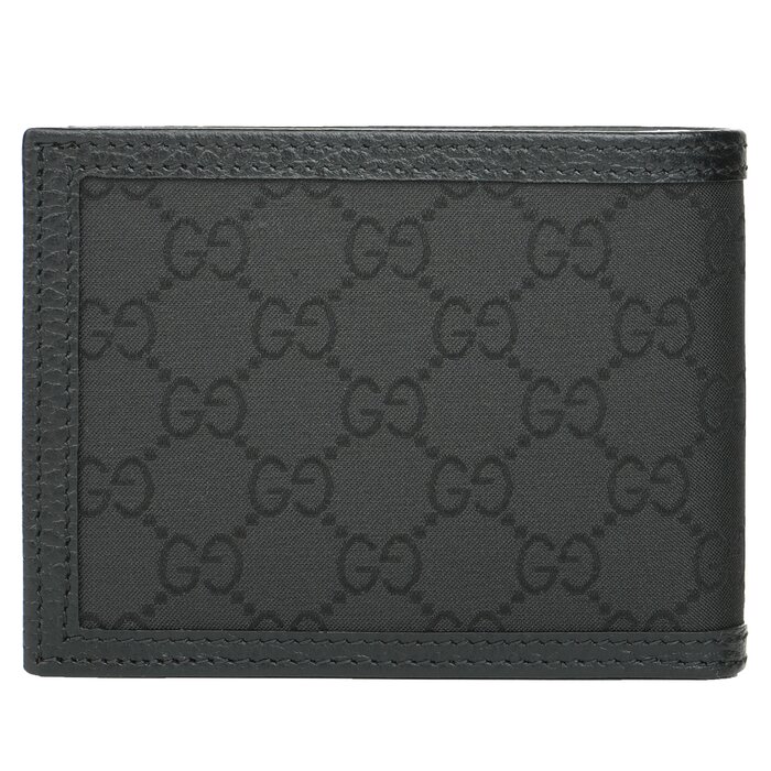 Gucci Canvas Web Tab GG Guccissima Trifold Wallet 217044 BlackProduct Thumbnail
