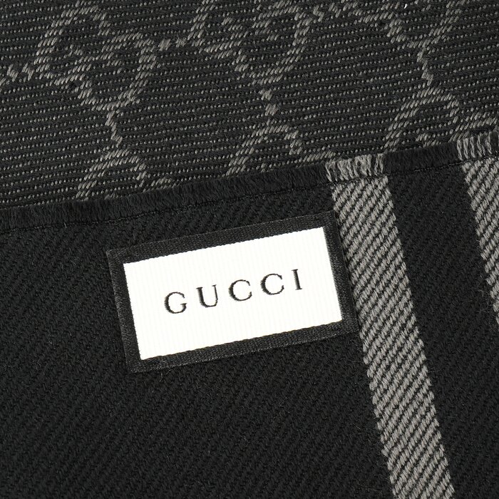 Gucci Reversible Arlisse GG Guccissima Scarf/Muffler 544619 Black BlackProduct Thumbnail
