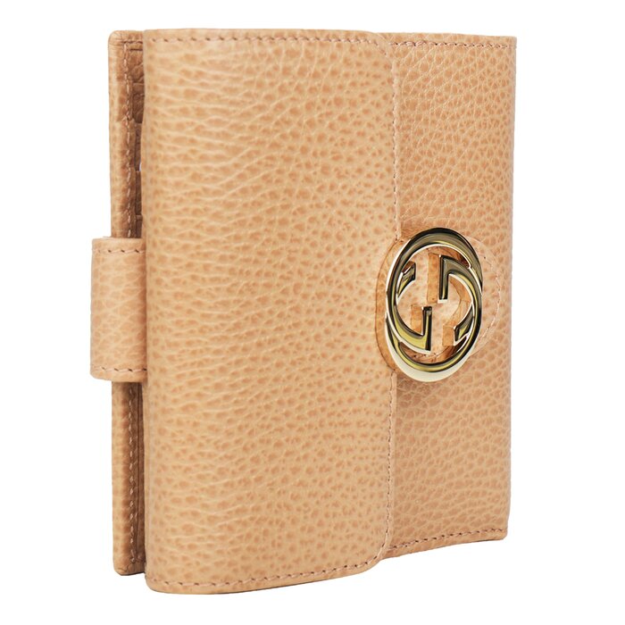 Gucci Interlock GG Bifold Leather Wallet 615525 Light CamelProduct Thumbnail