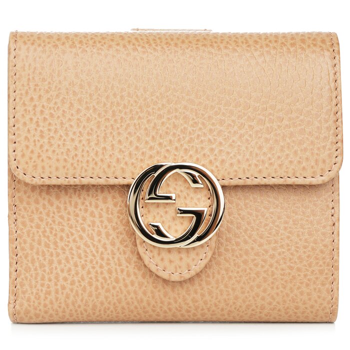 Gucci Interlock GG Bifold Leather Wallet 615525 Light CamelProduct Thumbnail