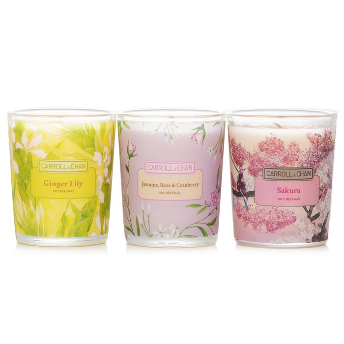 Carroll & Chan 3 Votive Set: Sakura, Jasmine, Rose & Cranberry, Ginger Lily 3pcsProduct Thumbnail