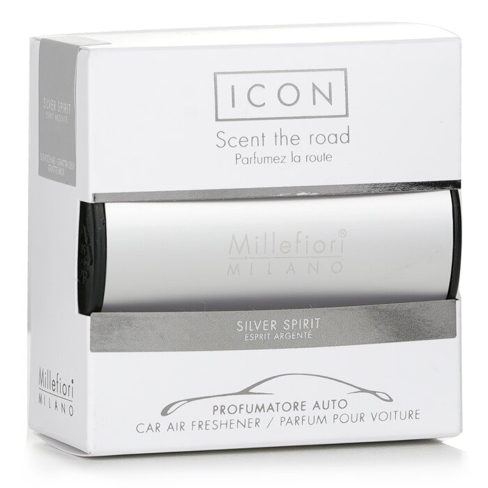 Millefiori Icon Classic Silver Car Air Freshener - Silver Spirit 1pcProduct Thumbnail
