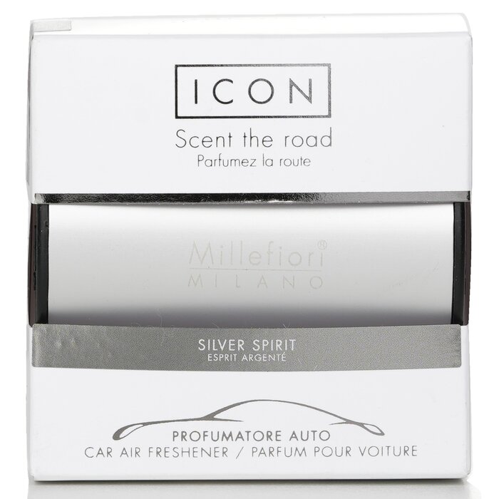 Millefiori Icon Classic Silver Car Air Freshener - Silver Spirit 1pcProduct Thumbnail