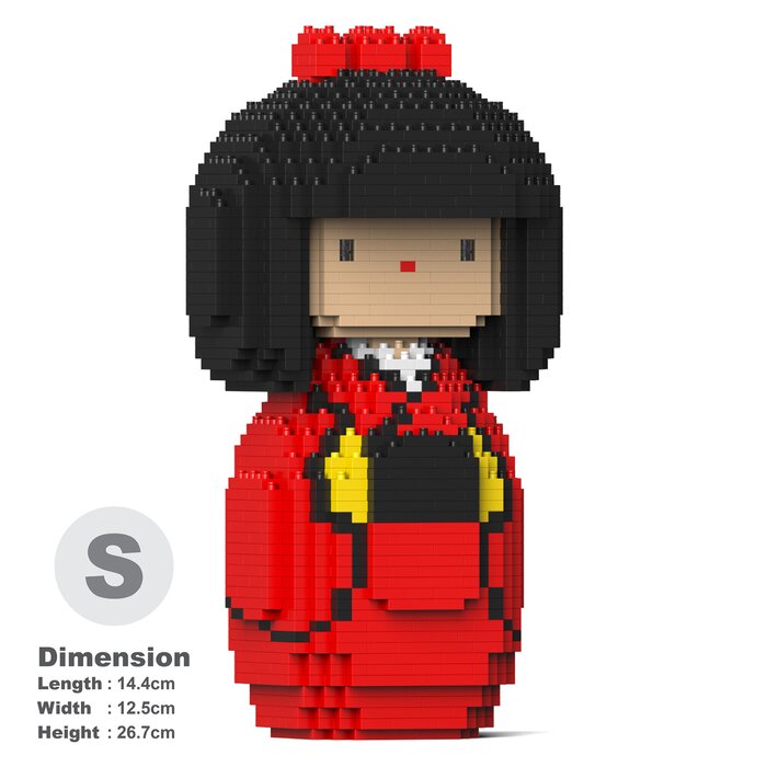Jekca Kokeshi Doll 01S-M01 Building Bricks Set 14x13x27cmProduct Thumbnail