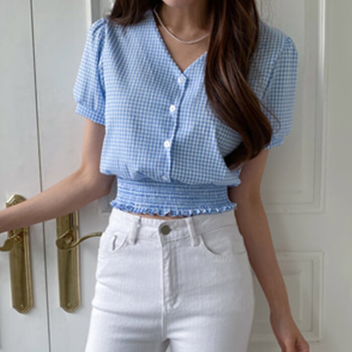 Trendywhere Check Crop Top Free (XS-M)Product Thumbnail