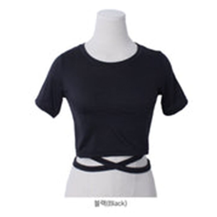 Trendywhere Slim Fit Cross Strap Crop Top Free (XS-M)Product Thumbnail