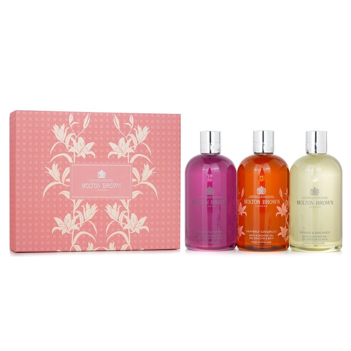Molton Brown Floral & Citrus Bath&Shower Gel Set (Fiery Pink Pepper-300ml&Ltd.Ed.Heavenly Gingerlily-300ml&Orange and Bergamot-300ml) 3x300ml/10ozProduct Thumbnail