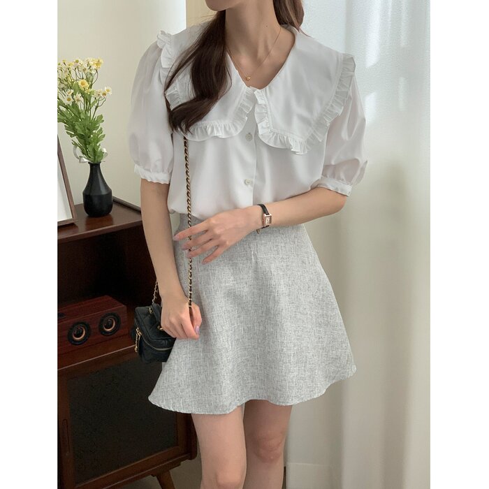 Trendywhere Back Banding Flarted Mini Skirt Free (XS-M)Product Thumbnail