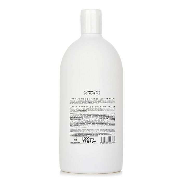꽁빠니 드 프로방스 Compagnie de Provence 액체 마르세유 비누 화이트 티 리필 1000ml/33.8ozProduct Thumbnail