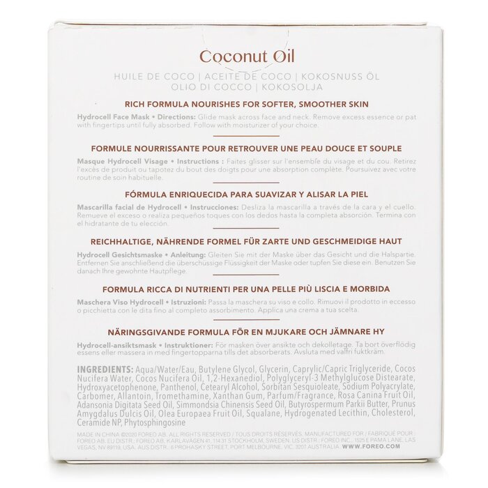FOREO UFO Nourishing Face Mask - Coconut Oil (For Dry & Dehydrated Skin) 6x6gProduct Thumbnail