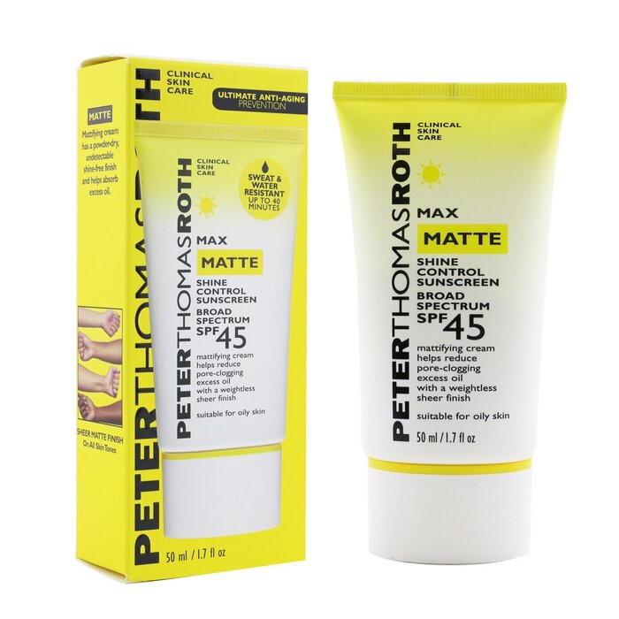 彼得罗夫 Peter Thomas Roth Max Matte Shine Control Sunscreen Broad Spectrum SPF 45 (Exp. Date: 09/2023) 50ml/1.7ozProduct Thumbnail